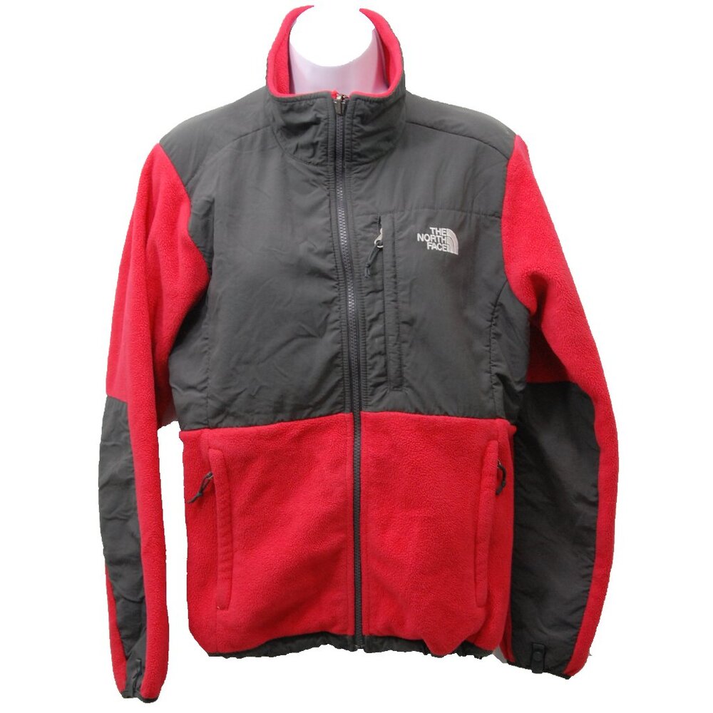 The North Face Women's Denali Polartec Full Zip Fleece Jacket, Red / Gray, M